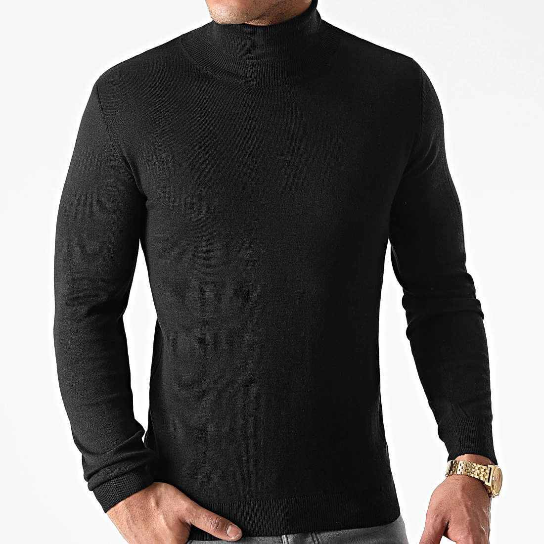 Remise 😀 Pull Col Roulé JUM-76 Noir de LBO ✨ 3 Remise 😀 Pull Col Roulé JUM-76 Noir de LBO ✨