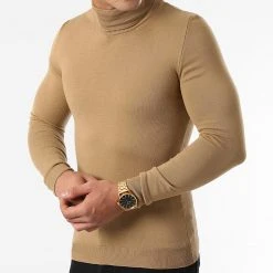 Budget 🎉 Pull Col Roulé JUM-81 Camel de LBO 🤩