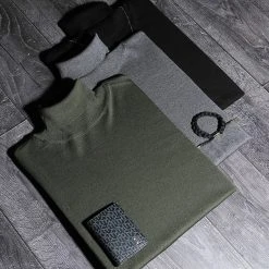 Vente flash ✔️ Pull Col Roulé Slim Fit JUM-83 Khaki de LBO 😍 -France LBO Soldes Boutique lbo 230282 FAB LBO 1006 JUM 83 ROULE KHAKI 12571 20201103T113152 05