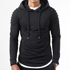 Coupon 🔔 Lot De 2 Sweats Capuche Oversize 1287 Noir Et Kaki de LBO 🛒 -France LBO Soldes Boutique lbo 231660 FAB SHALBO 1287 20220920T152409 03