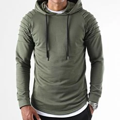 Coupon 🔔 Lot De 2 Sweats Capuche Oversize 1287 Noir Et Kaki de LBO 🛒 -France LBO Soldes Boutique lbo 231660 FAB SHALBO 1287 20220920T152411 04