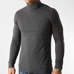 Le moins cher 🔔 Lot De 3 Tee Shirt Col Roulé Manches Longues Uni 1340 Noir Gris Anthracite Blanc de LBO 😀 -France LBO Soldes Boutique lbo 235844 FAB SHALBO 1340 20201109T115205 02