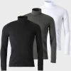 Le moins cher 🔔 Lot De 3 Tee Shirt Col Roulé Manches Longues Uni 1340 Noir Gris Anthracite Blanc de LBO 😀 -France LBO Soldes Boutique lbo 235844 FAB SHALBO 1340 20211012T081841 01