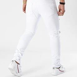 Grosses soldes ❤️ Jean Skinny Avec Zips B818 Blanc de LBO ⌛ -France LBO Soldes Boutique lbo 236343 FAB LBO B1818 WHITE 20201119T135014 02