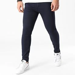 Bon marché 🧨 Pantalon Chino Skinny 1354 Bleu Marine de LBO ⭐
