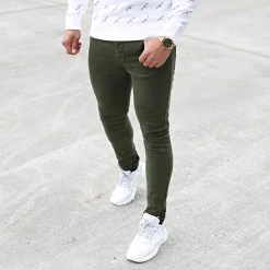 Top 10 ⭐ Jean Skinny K72215AH2 Khaki de LBO 🎉 -France LBO Soldes Boutique lbo 236796 FAB LBO K72215AH2 KAKIDENIM 20201222T144442 07