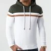 Offres 🎁 Sweat Capuche Slim Fit Tricolore 1436 Vert Kaki Blanc de LBO 🎁 -France LBO Soldes Boutique lbo 239051 FAB SHALBO 1436 20201120T123026 01