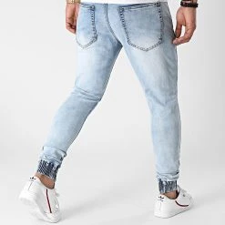 Promo 🔔 Jogger Pant Jeans Skinny J0426AH2 Bleu Wash de LBO 😀 -France LBO Soldes Boutique lbo 239708 FAB LBO J0426AH2 LIGHTBLUEDENIM 20201201T092440 04