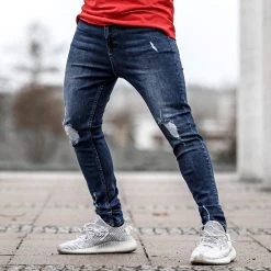 Les meilleures critiques de 😍 Jean Super Skinny Fit Destroy 1453 Denim Bleu Foncé de LBO 🎉 -France LBO Soldes Boutique lbo 240833 FAB SHALBO 1453 20210210T081148 04