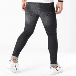 Meilleure vente 🎉 Jean Super Skinny Fit 1450 Denim Gris Foncé de LBO ⭐ -France LBO Soldes Boutique lbo 240842 FAB SHALBO 1450 20201119T135219 02