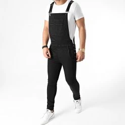 Coupon 😉 Salopette en Jean Slim 1458 Noir Denim de LBO ⌛ -France LBO Soldes Boutique lbo 242298 FAB SHALBO 1458 20201203T152101 03