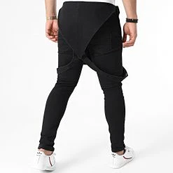 Coupon 😉 Salopette en Jean Slim 1458 Noir Denim de LBO ⌛ -France LBO Soldes Boutique lbo 242298 FAB SHALBO 1458 20201203T152102 04