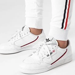 Promo ✨ Pantalon Jogging Avec Bandes Bleu Blanc Rouge 1449 Blanc de LBO 🛒 -France LBO Soldes Boutique lbo 243199 FAB SHALBO 1449 20210113T163009 02