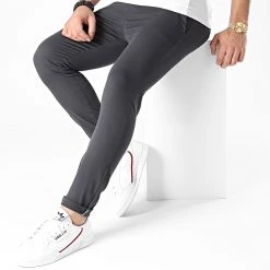 Tout neuf ❤️ Pantalon Chino Skinny 1441 Gris Anthracite de LBO ✨ -France LBO Soldes Boutique lbo 243244 FAB SHALBO 1441 20201203T152022 03