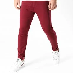 Remise 🌟 Pantalon Chino Skinny 1445 Bordeaux de LBO 🌟
