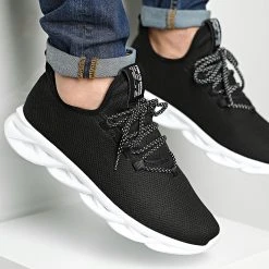 Meilleur prix ⭐ Baskets Mesh 1343 Noir Blanc de LBO ❤️