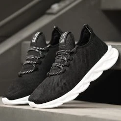 Meilleur prix ⭐ Baskets Mesh 1343 Noir Blanc de LBO ❤️ -France LBO Soldes Boutique lbo 243471 FAB SHALBO 1343 20210521T160532 05