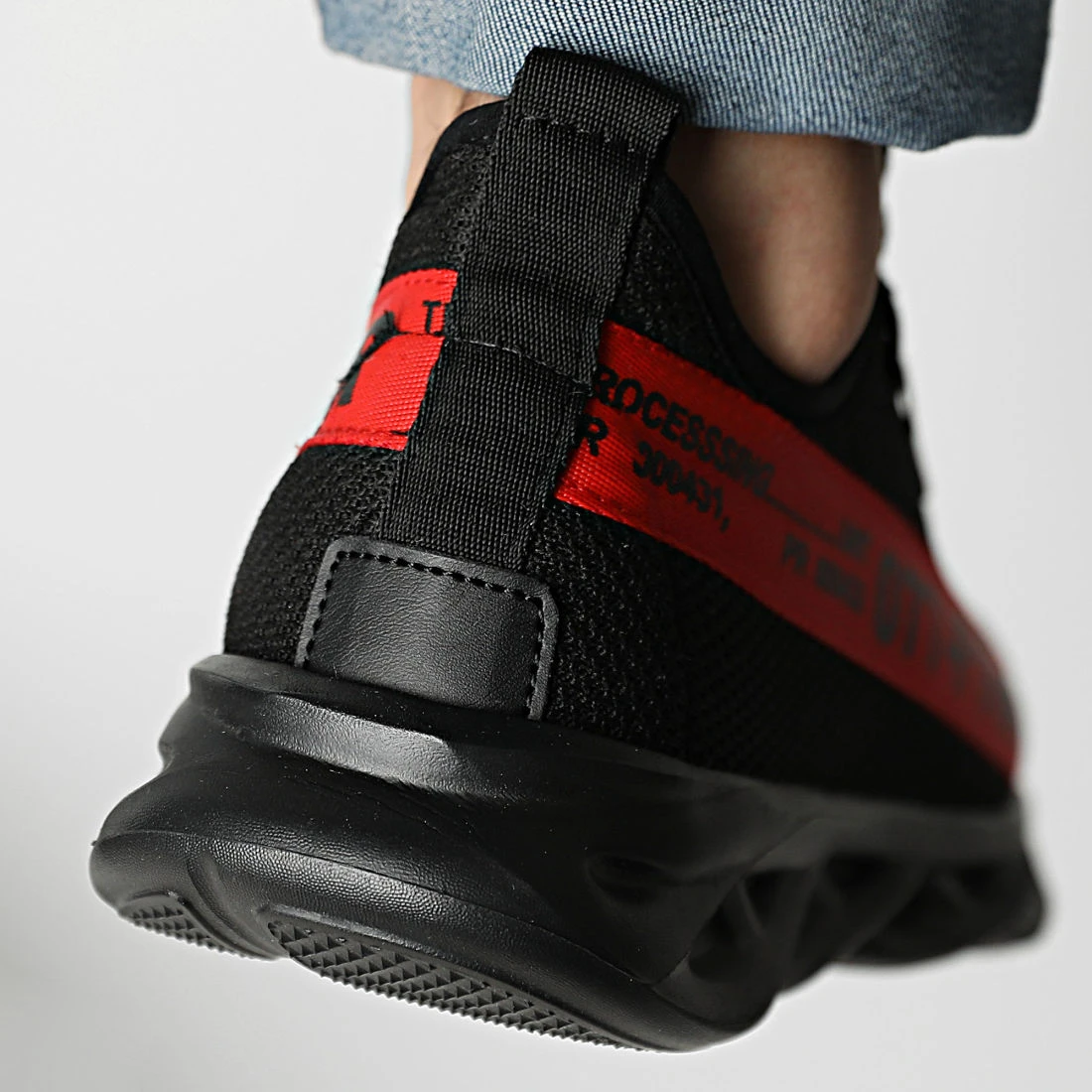 De gros 🎁 Baskets Bande Rouge 1346 Noir de LBO ✨ 6 De gros 🎁 Baskets Bande Rouge 1346 Noir de LBO ✨ – Image 4