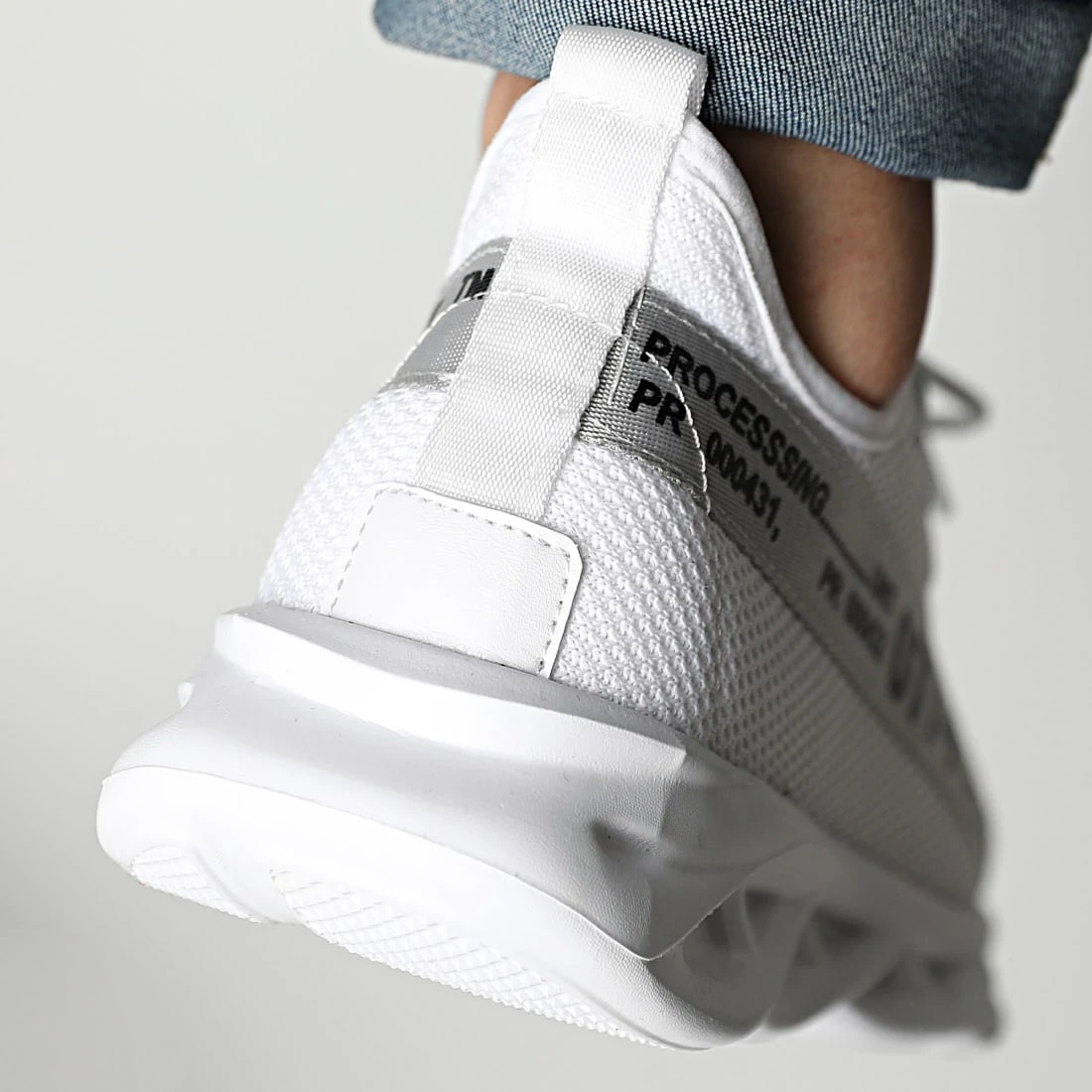 Meilleure affaire ✔️ Baskets Bande Gris 1348 Blanc de LBO 🥰 6 Meilleure affaire ✔️ Baskets Bande Gris 1348 Blanc de LBO 🥰 – Image 4