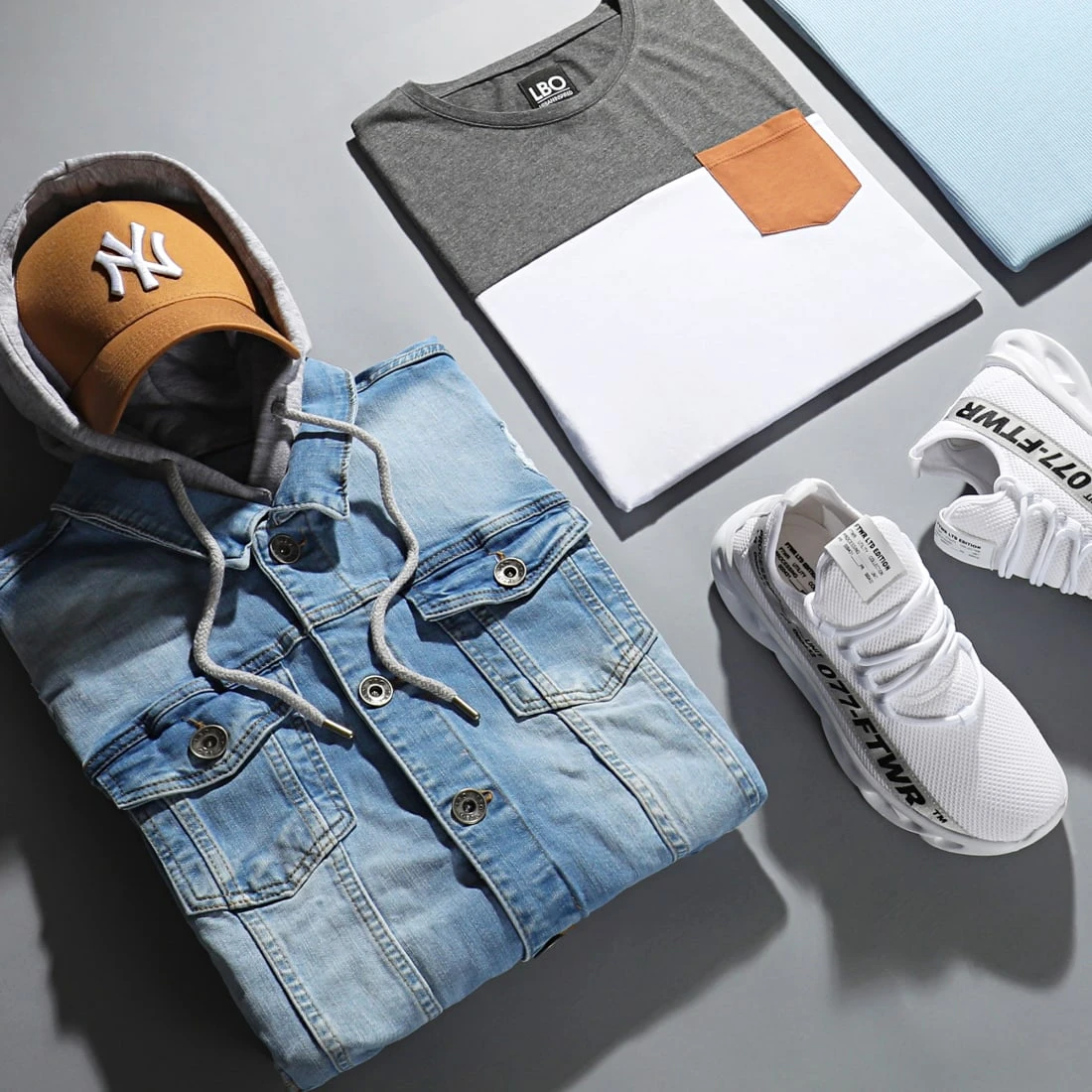 Meilleure affaire ✔️ Baskets Bande Gris 1348 Blanc de LBO 🥰 7 Meilleure affaire ✔️ Baskets Bande Gris 1348 Blanc de LBO 🥰 – Image 5