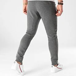 Promo 😀 Pantalon Jogging 1331 Gris Anthracite Chiné de LBO ⌛ -France LBO Soldes Boutique lbo 243527 FAB SHALBO 1331 20210128T143145 04