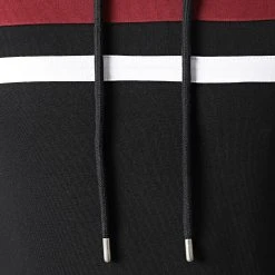 Acheter ✨ Sweat Capuche Tricolore 1432 Bordeaux Noir de LBO ⌛ -France LBO Soldes Boutique lbo 244543 FAB SHALBO 1432 20210121T153335 02