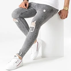 Offres 🔥 Jean Skinny LB054D8AH2 Gris de LBO 🧨 -France LBO Soldes Boutique lbo 244737 FAB LBO LB054D8AH2 LIGHTGREYDENIM 20210402T080638 03