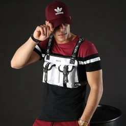 Grosses soldes ⌛ Tee 💯 Shirt Tricolore 1433 Bordeaux Blanc Noir de LBO 🎁 -France LBO Soldes Boutique lbo 246337 FAB SHALBO 1433 20210205T145110 03