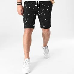 Tout neuf 👍 Short Jogging Speckle 1493 Noir de LBO 🤩 -France LBO Soldes Boutique lbo 247249 FAB SHALBO 1493 20210219T081626 02