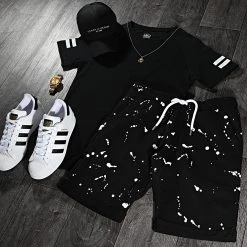 Tout neuf 👍 Short Jogging Speckle 1493 Noir de LBO 🤩 -France LBO Soldes Boutique lbo 247249 FAB SHALBO 1493 20210308T073220 05