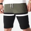 Meilleure vente 🔥 Short Jogging Tricolore 1502 Kaki Blanc Noir de LBO 👏 -France LBO Soldes Boutique lbo 247253 FAB SHALBO 1502 20210219T082811 01