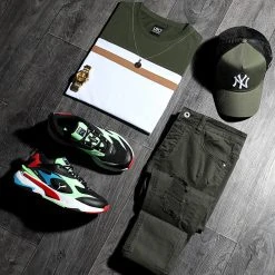 Grosses soldes 💯 Tee Shirt Tricolore 1542 Kaki Camel Blanc de LBO 🔔 -France LBO Soldes Boutique lbo 248900 FAB SHALBO 1542 20210308T072905 03