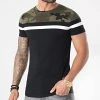 Promo ⭐ Tee Shirt Tricolore 1576 Vert Kaki Noir Camouflage de LBO ✔️ -France LBO Soldes Boutique lbo 248907 FAB SHALBO 1576 20210308T143238 01
