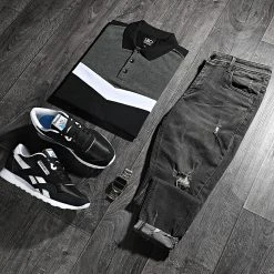 Offres 🛒 Polo Manches Courtes Tricolore 1554 Noir Gris Anthracite de LBO 😍 8 Offres 🛒 Polo Manches Courtes Tricolore 1554 Noir Gris Anthracite de LBO 😍 -France LBO Soldes Boutique lbo 249000 FAB SHALBO 1554 20210311T144916 03