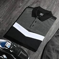 Offres 🛒 Polo Manches Courtes Tricolore 1554 Noir Gris Anthracite de LBO 😍 9 Offres 🛒 Polo Manches Courtes Tricolore 1554 Noir Gris Anthracite de LBO 😍 -France LBO Soldes Boutique lbo 249000 FAB SHALBO 1554 20210311T144918 04