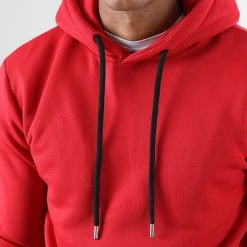 Promo ⌛ Lot de 2 Sweats Capuche 1577 Noir Rouge de LBO 🛒 -France LBO Soldes Boutique lbo 249816 FAB SHALBO 1577 20220919T153544 02