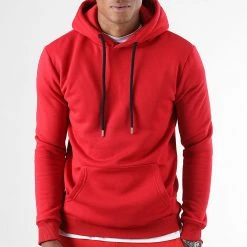 Promo ⌛ Lot de 2 Sweats Capuche 1577 Noir Rouge de LBO 🛒 -France LBO Soldes Boutique lbo 249816 FAB SHALBO 1577 20220919T153547 04