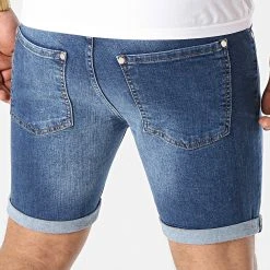 Le moins cher ✔️ Short Jean Skinny Fit Avec Dechirures 1468 Denim Bleu Medium de LBO ✨ -France LBO Soldes Boutique lbo 253814 FAB SHALBO 1468 20210402T141101 04