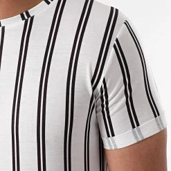 Meilleure affaire 🤩 Tee 🎉 Shirt Oversize A Rayures 1248 Blanc de LBO ❤️ -France LBO Soldes Boutique lbo 255624 FAB SHALBO 1248 20210518T135726 02