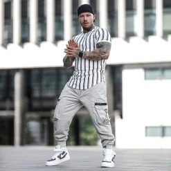 Meilleure affaire 🤩 Tee 🎉 Shirt Oversize A Rayures 1248 Blanc de LBO ❤️ -France LBO Soldes Boutique lbo 255624 FAB SHALBO 1248 20210622T075754 05