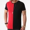 Nouveau 💯 Tee Shirt Bicolore 1635 Noir Rouge de LBO 😀 -France LBO Soldes Boutique lbo 255626 FAB SHALBO 1635 20210409T145457 01