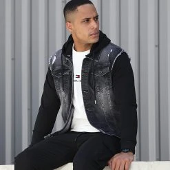 Meilleure vente ✔️ Veste Jean A Capuche 1518 Noir de LBO 😉 -France LBO Soldes Boutique lbo 256835 FAB SHALBO 1518 20210707T082746 05