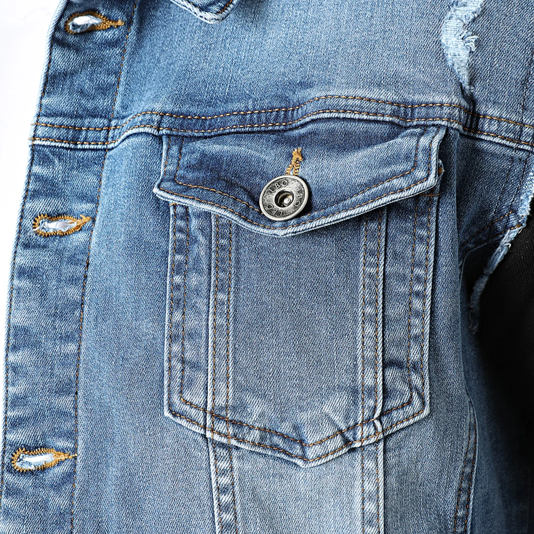 Vente flash ⌛ Veste Jean A Capuche 1520 Bleu Denim Noir de LBO 👍 4 Vente flash ⌛ Veste Jean A Capuche 1520 Bleu Denim Noir de LBO 👍 – Image 2