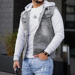 Bon marché 🎉 Veste Jean A Capuche 1528 Gris Denim Gris Clair de LBO ❤️ 16 Bon marché 🎉 Veste Jean A Capuche 1528 Gris Denim Gris Clair de LBO ❤️ -France LBO Soldes Boutique lbo 256861 FAB SHALBO 1528 20220412T084504 05