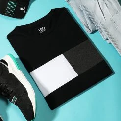 Coupon 🧨 Tee 😍 Shirt Empiècement Bicolore 1647 Noir de LBO ✨ -France LBO Soldes Boutique lbo 258491 FAB SHALBO 1647 20210428T090443 04