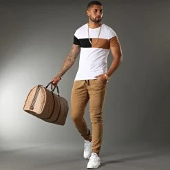 Offres ⭐ Tee 🛒 Shirt Empiècement Bicolore 1648 Blanc de LBO 👍 -France LBO Soldes Boutique lbo 258498 FAB SHALBO 1648 20210505T095053 05