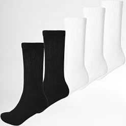 Budget ✨ Lot De 5 Paires De Chaussettes 0006 Noir Blanc de LBO 🧨