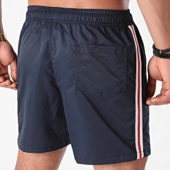 Budget ⌛ Short De Bain A Bandes 0009 Bleu Marine de LBO ❤️ -France LBO Soldes Boutique lbo 258980 FAB 1070510 0009 20210527T152510 04