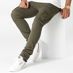 Meilleur prix 🎉 Pantalon Cargo 1578 Vert Kaki de LBO 🥰 -France LBO Soldes Boutique lbo 262179 FAB SHALBO 1578 20210726T083832 03