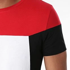 Offres ✨ Tee 🔥 Shirt Tricolore 1653 Noir Rouge Blanc de LBO 🎁 -France LBO Soldes Boutique lbo 262926 FAB SHALBO 1653 20210615T142014 02